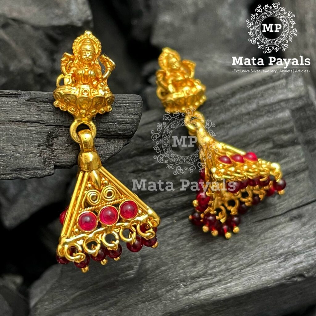 Shri Lakshmi Triangular Earring