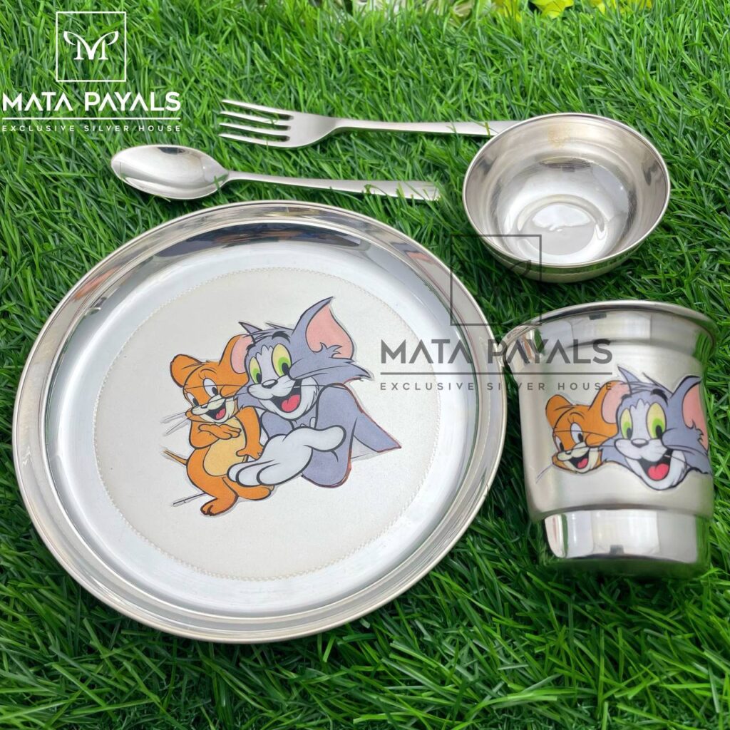 Tom & Jerry Silver Plate Set
