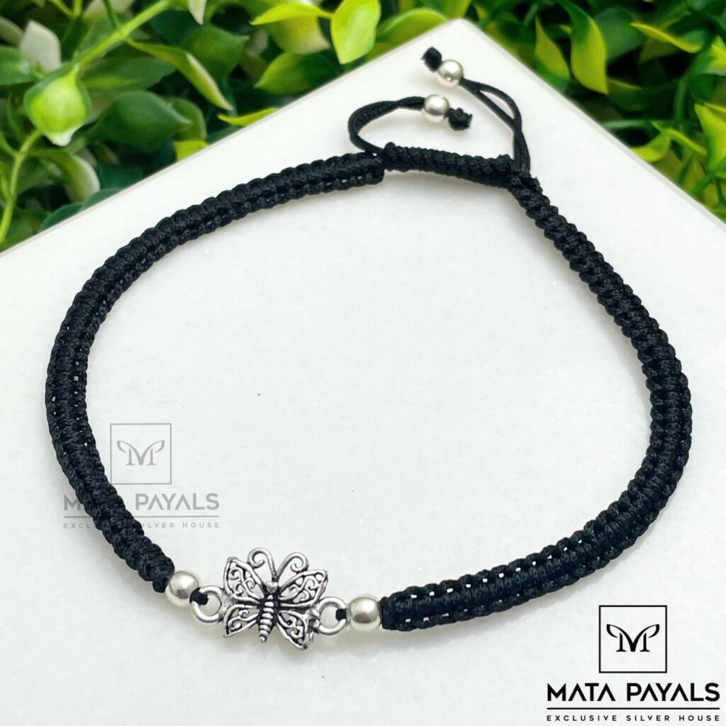 Butterfly Silver Nazaria Anklet