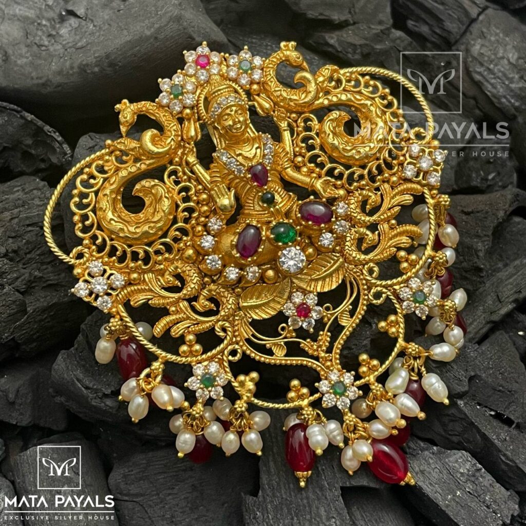 Impressive Shri Lakshmi Gold Plated Pendant