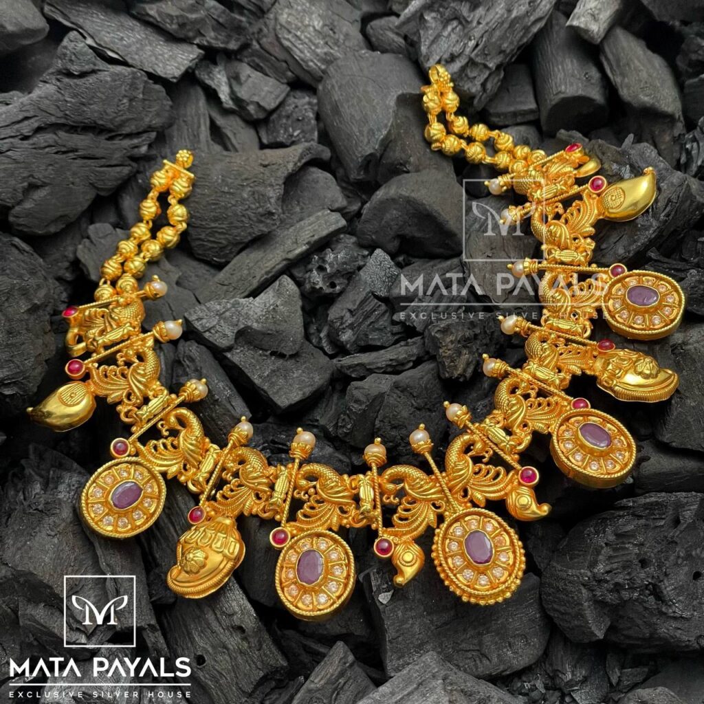 Ravishing Mayur Gold Plated Necklace