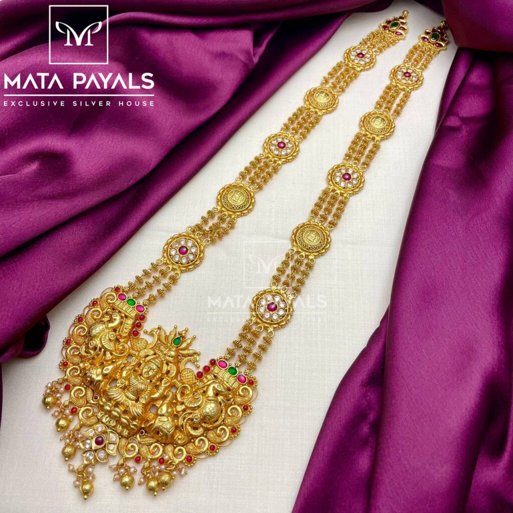 Devi Lakshmi Silver Gold Necklace