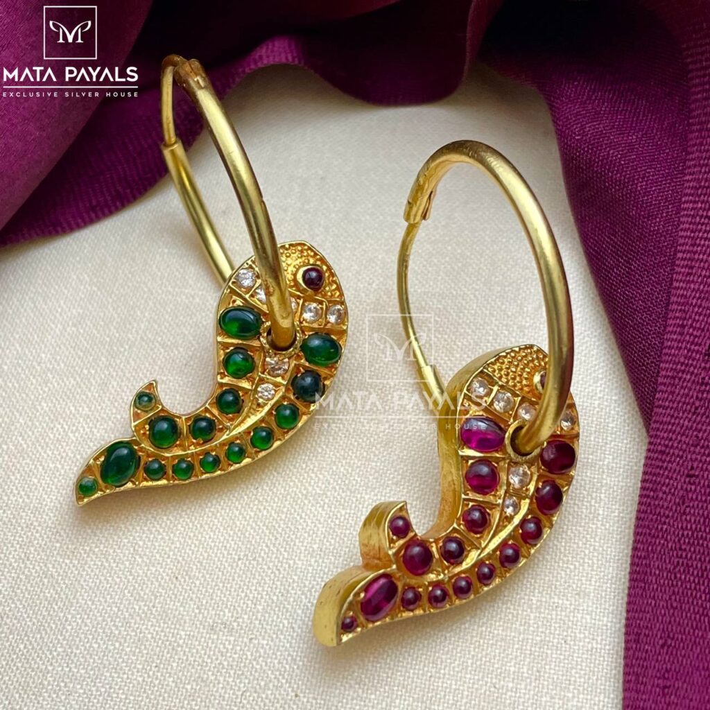 Dual Side Fish Earrings – Mata Payals Exclusive Silver Jewellery