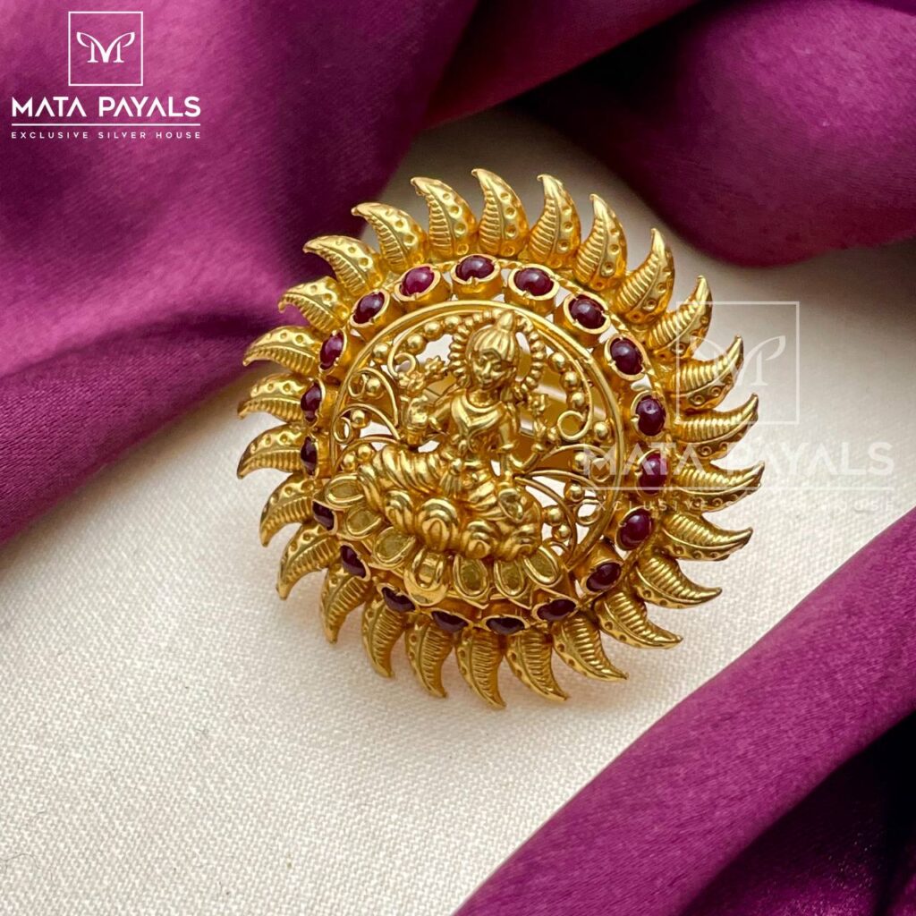 22K Yellow Gold Women's CZ Ring W/ Oval CZ Gem & Engraved Encrusted Sh –  Virani Jewelers