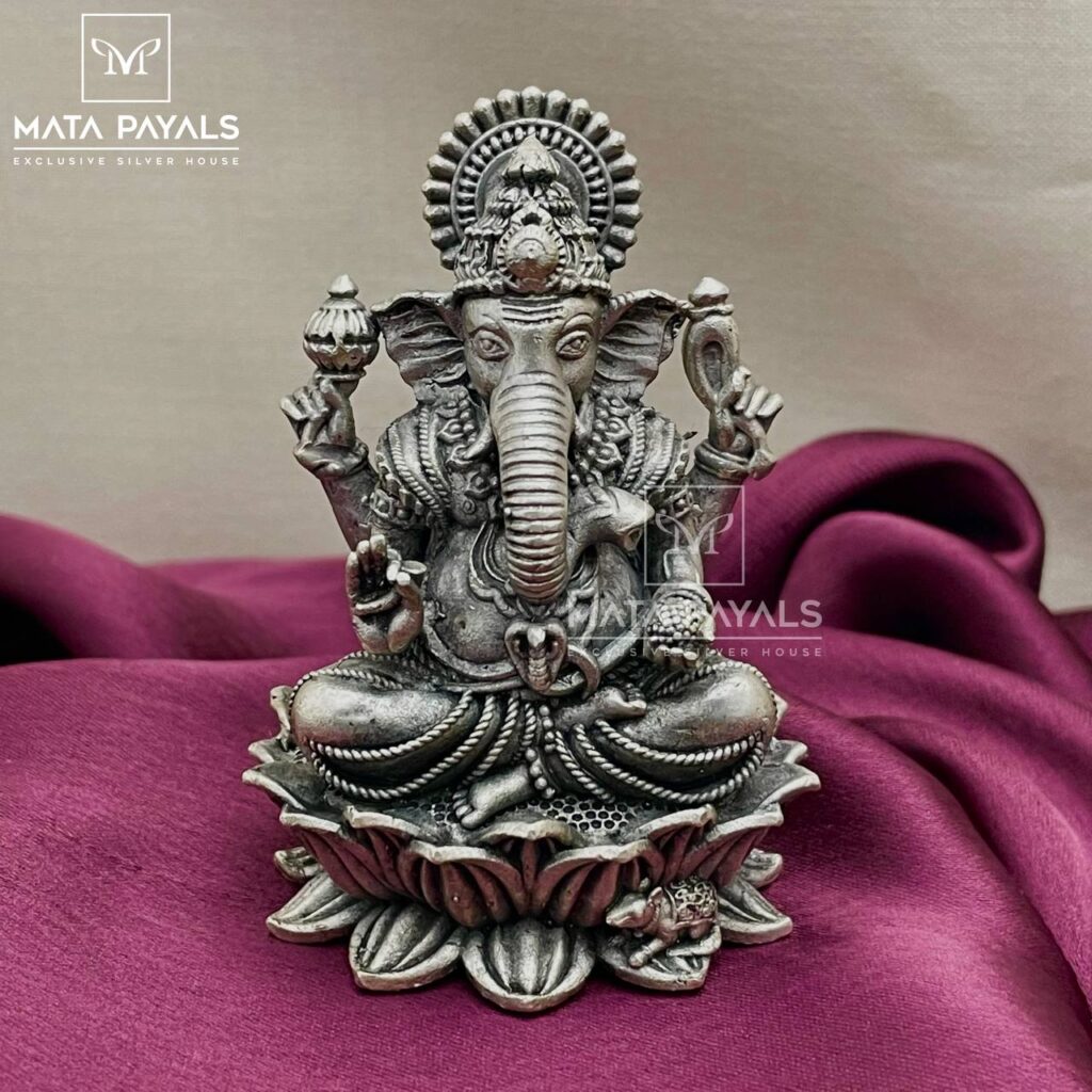Shri Ganesh Silver Idol.