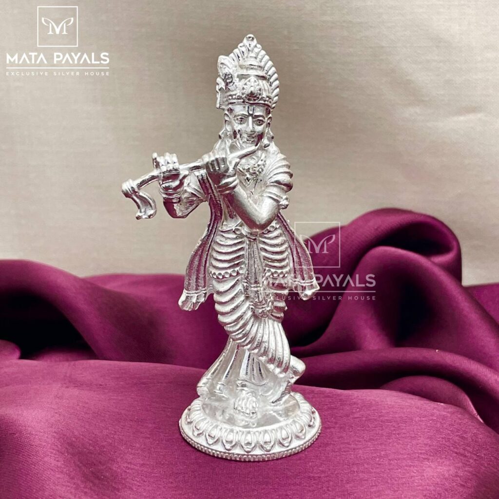 Shri krishna Silver Idol