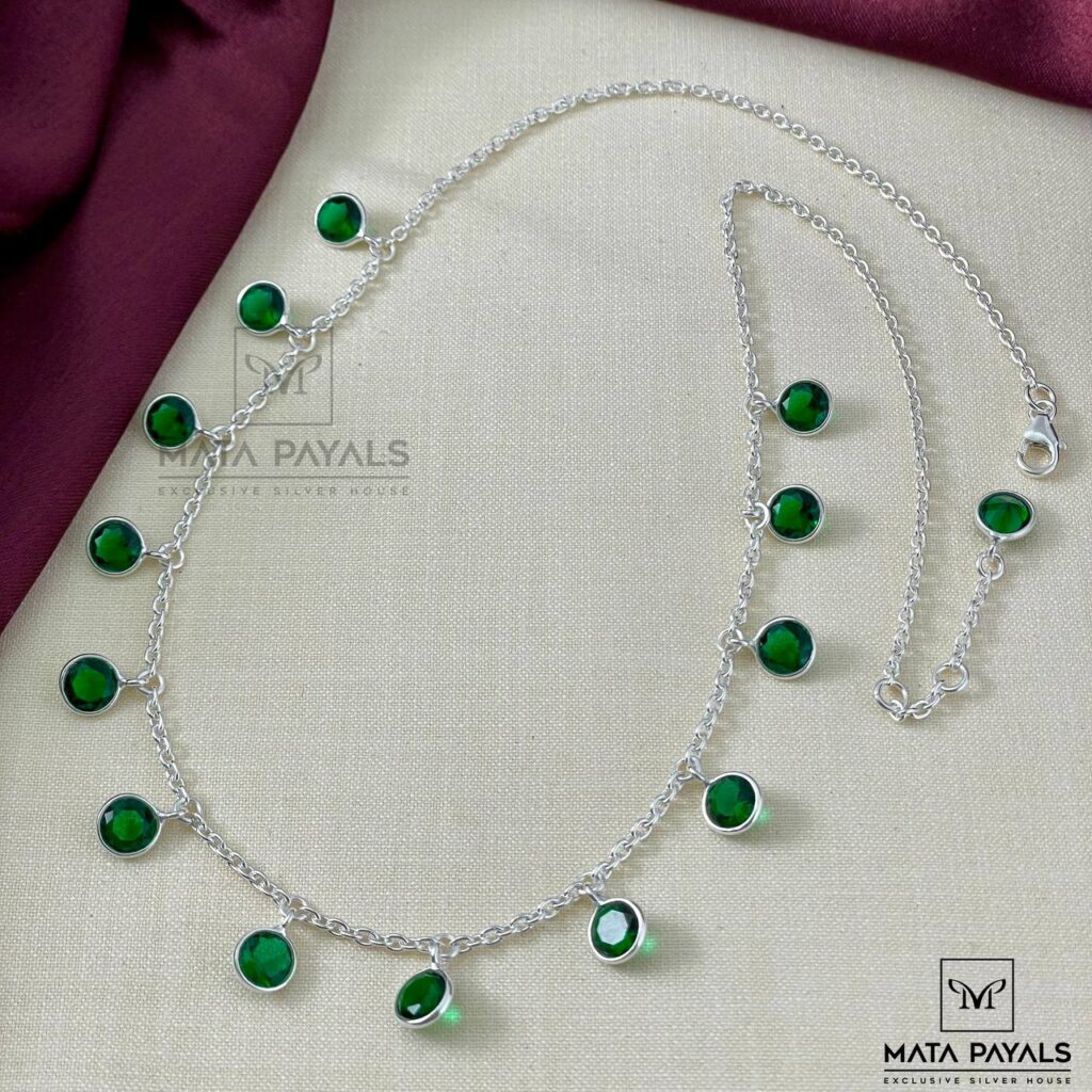 Green Silver Necklace