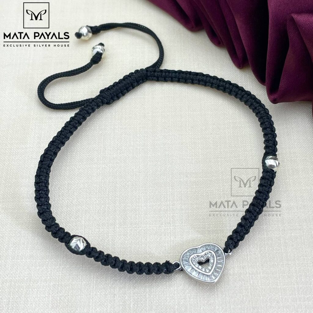 Heart SIlver Nazaria Anklet