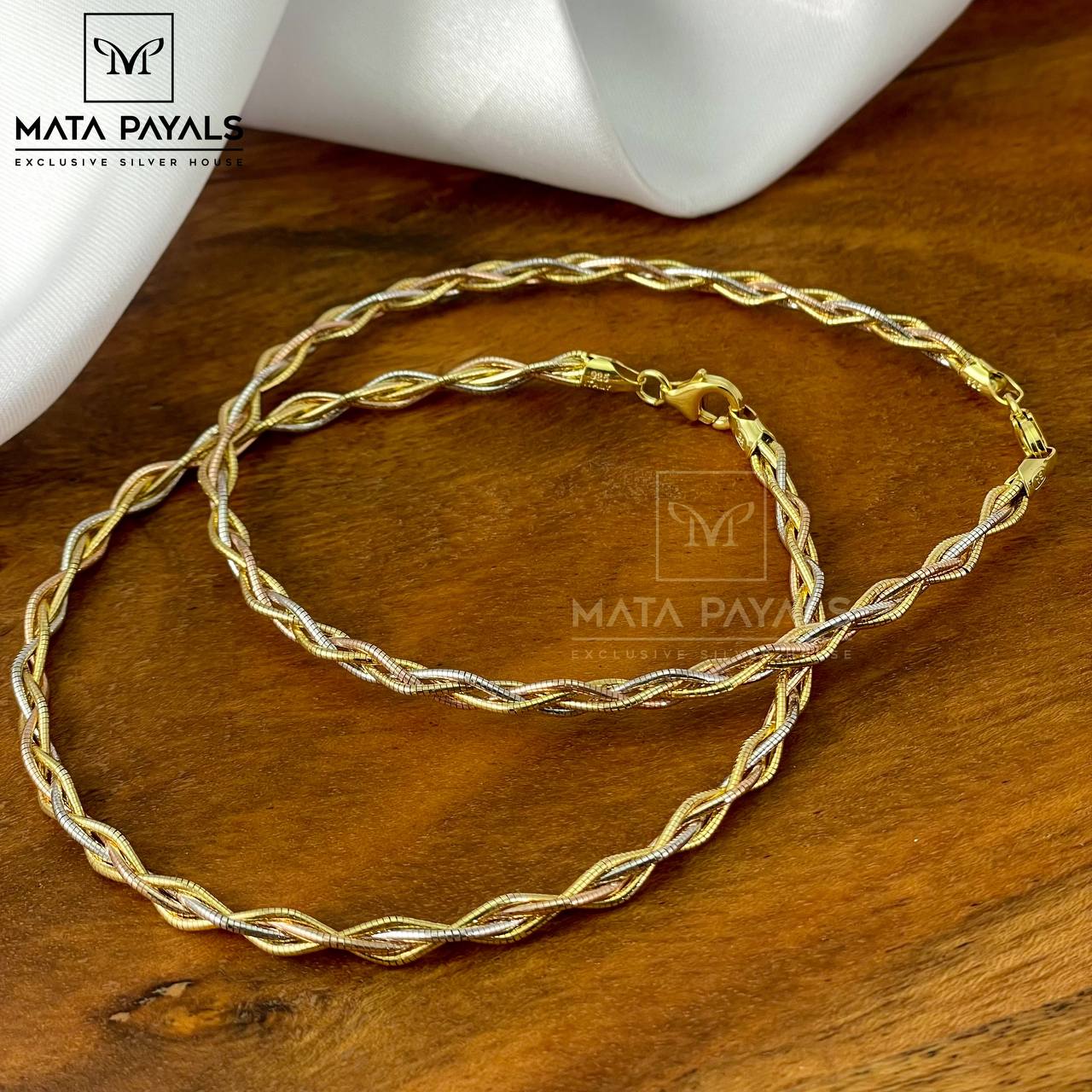 Knot Three Tone Anklet