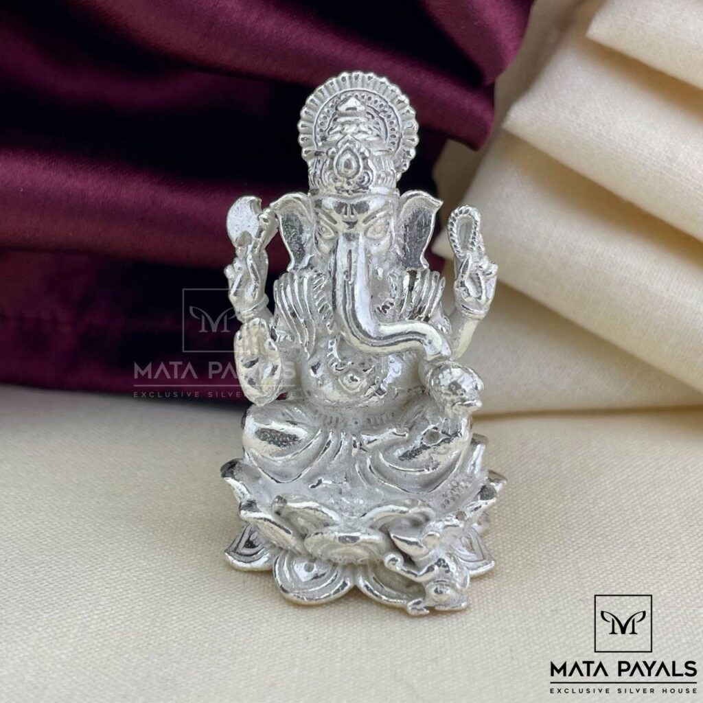 Shri Ganesha Silver Idol