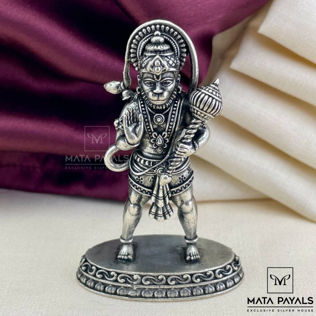 Srii Hanuman Oxidised Idol